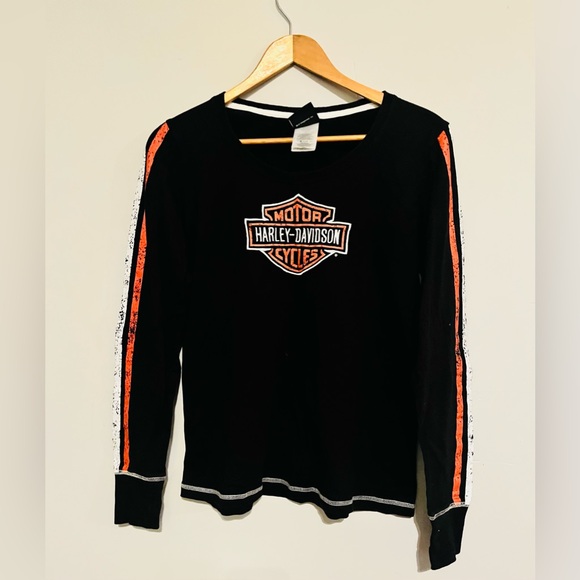 Harley-Davidson Tops - Harley-Davidson Logo Long Sleeve Shirt sz L